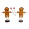 Lori Mitchell 5.75 In Gingerbread Boy & Girl Christmas Figurine Set , Lightweight Christmas Decor Peppermint Candy Christmas